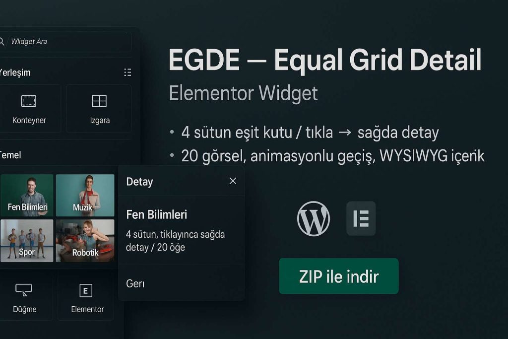 Elementor Pro'ya Mecbur Değilsin