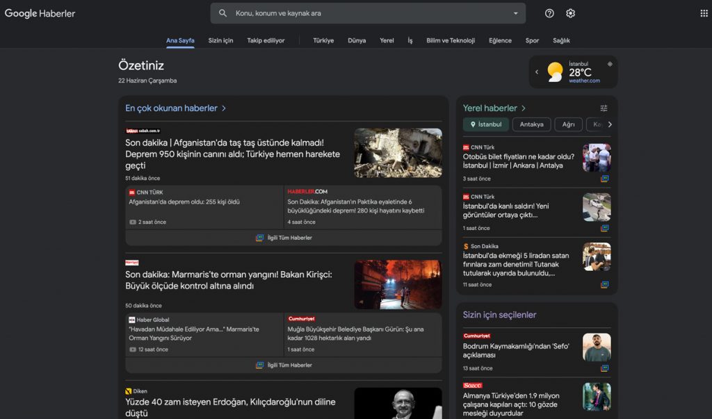 Google Haberler Tasarımını Değiştirdi